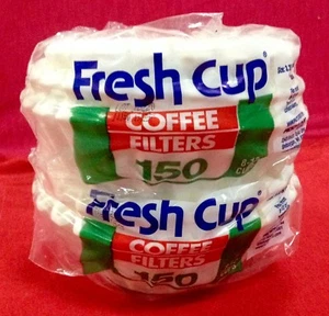 Coffee Filters 300/Lot White 8-12 cup Basket Paper Fold to #4 Cone Buyers Choice - Picture 1 of 8