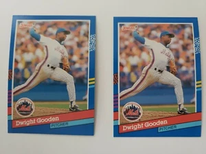 LOT OF 2 1991 Donruss New York Mets Baseball Card #266 Dwight Gooden - Bild 1 von 2