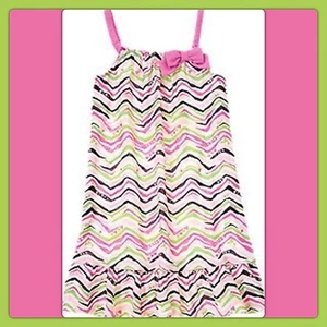 NWT girls 4 Gymboree Zebra CHEVRON HEARTS GYMMIES sleepwear Night GOWN PJs Pink - Picture 1 of 2