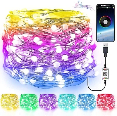 Addressable SK6812 WS2812B RGB LED String Party Lights Music Room Birthday Decor - Image 1 of 4