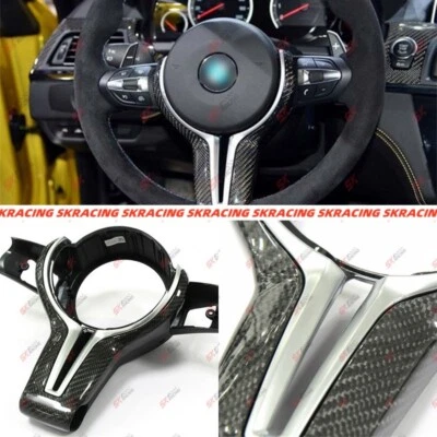 Cubierta interior del marco del volante de fibra de carbono + ABS para BMW M2 F87 2016-21 Foto 1 de 4