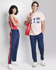 Adult Unisex Blue And Red Track Suit Pants With Pockets - Original Use - Xxl