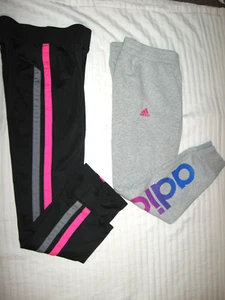 Lot of 2 Pair Champion & Adidas Girls Athletic & Jogger Pants ~ Size S ( 8 ) - Picture 1 of 5