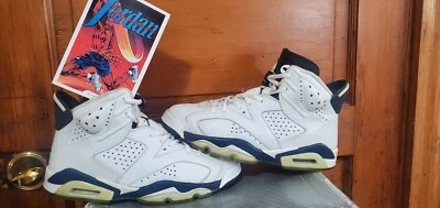 Nike Air Jordan Vi 6 2000 retro + blanco medianoche azul marino negro 136038-141 9,5 Foto 1 de 4