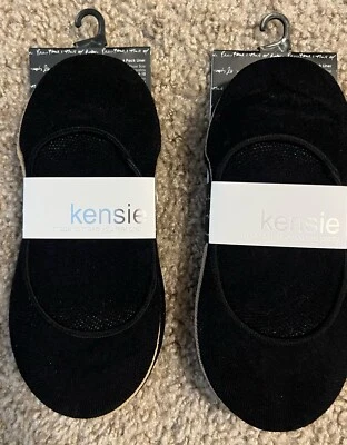 套装 2 Kensie Girl 超低袜衬里 6 件装女式 4-10 码全新 — 第 1/3 张图片