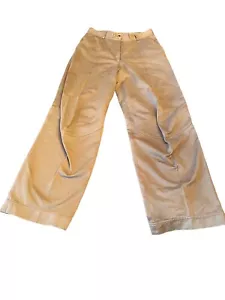 Dries Van Noten Belted Pants Womens SIZE 42 Brown 100% Cotton - Picture 1 of 10
