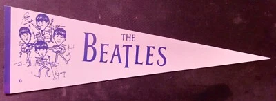THE BEATLES - PENNANT 🎸 Gloss Reproduction 41cm Print Out Caricature POSTER - Image 1 of 2