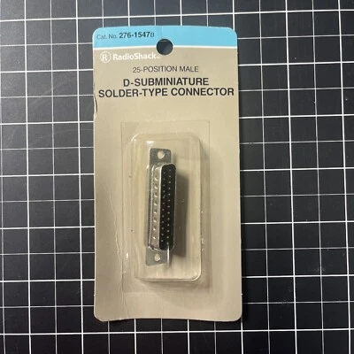 276-1547 ~  Radio Shack ~ 25-Position Male D-SubMiniature Solder Type Connector - Image 1 of 2