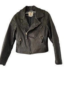 Golden Bear Leather Jacket Women’s Size 10 Black - Picture 1 of 3