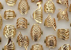 Wholesale Lots 40pcs Mixed Fashion Gold Plated Hollow Alloy Women Lady's Rings