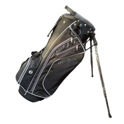 Nova Bolsa de Carrinho Esportivo Hot Z Golf HTZ Preta/Preta/Branca com Capa de Chuva - Imagem 1 de 4