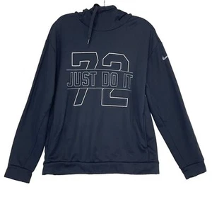 Nike Hoodie Womens XS Black Fleece Pullover Sweatshirt 72 Just Do It - Picture 1 of 24