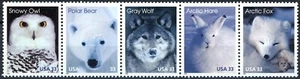 ARCTIC ANIMALS MNH Strip of 5 in Order Shown Owl First Scott's 3288 to 3892 - Picture 1 of 2
