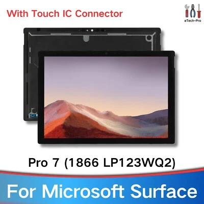 OEM For Microsoft Surface Pro 7 1866 LP123WQ2 Display Screen +Touch IC Connecter - Image 1 of 4