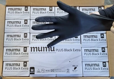 MUMU 2000 GUANTI IN NITRILE SENZA POLVERE MONOUSO ADATTI PER SOLVENTI E OFFICINE