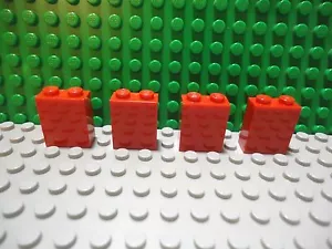 Lego 4 Rosso 1x2x2 Blocco Mattoni da Parete Castello NUOVO - Foto 1 di 1