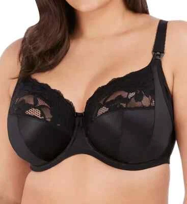 Nuevo con etiquetas Sujetador de lactancia Elomi Molly de encaje con aros (4542) negro 36G (EE. UU.)/ 36F (Reino Unido) Foto 1 de 3