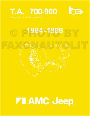 Manuale Di Riparazione Del Cambio Automatico AMC Jeep 1984-1988 727 904 998 - Immagine 1 di 4
