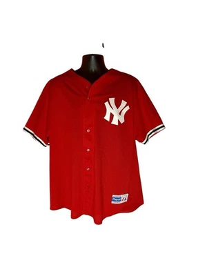 Camiseta de Colección Años 90 Majestic MLB New York Yankees Para Hombre Roja Rara XL Hecha en EE. UU. Foto 1 de 4