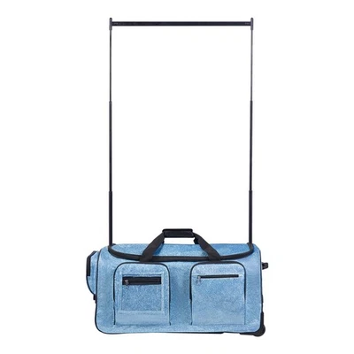 Bolsa de viaje portátil de 29 pulgadas con base de aluminio y ruedas azul Foto 1 de 4