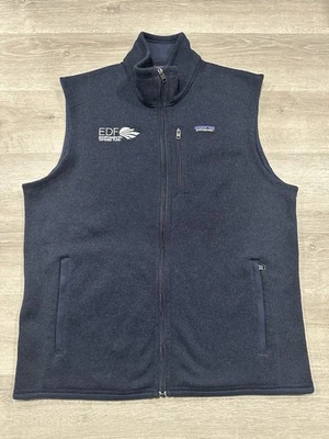 I250 Patagonia Para Hombres Azul Marino Cremallera Completa Suéter Chaleco Talla L Grande *LOGOTIPO DE LA EMPRESA* Foto 1 de 4