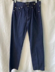 Versace Jeans Couture 32 x 31 Navy Pants Medusa Logo Button Fly Men's Trousers - Picture 1 of 10