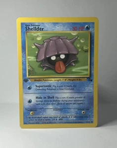 First Edition Shellder Fossil 54/62 Uncommon Non Holo 1998 Pokemon TCG Card NM - Picture 1 of 12