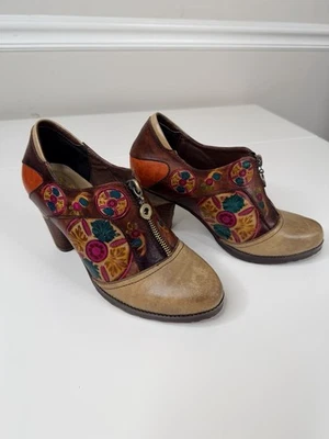 Botines L'Artiste RAINA Spring Step Slip On Cremallera 38 Mujer Cuero 7.5 Boho Foto 1 de 4