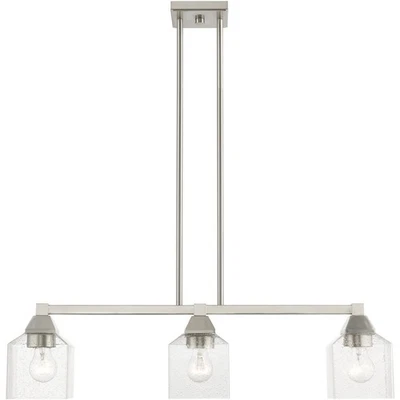 Luz de níquel cepillado Livex Lighting 49763-91 Isla Aragón Foto 1 de 4