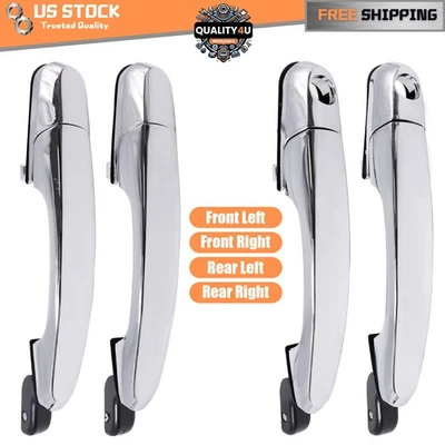 4Pcs 1Set Chrome Front Rear Exterior Door Handle For Hyundai Tucson 2005-2009 - Изображение 1 из 4