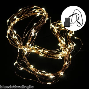 10M/100LED copper wire String Fairy Wedding Lamp Party Xmas LED Light & Adapter - Picture 1 of 4