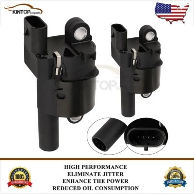2 круглые катушки зажигания для GMC 2007-2014 Yukon XL 1500 Sierra 1500 2500 3500 HD - Изображение 1 из 4