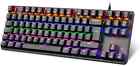 Rii RK908 60 % mechanische Gaming-Tastatur 9 Hintergrundbeleuchtung Modi blaue Schalter 88 Tasten