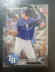 2016 BOWMAN PAPER BLACK 252/499 JOSH JOSHUA LOWE RAYS RC 1ST CARD - Picture 1 of 2