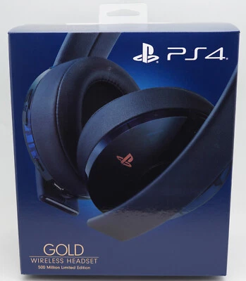 Sony Playstation 4 PS4 Gold Headset 500 Million Limited Edition Translucent Blue - Image 1 of 3