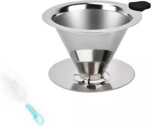 Pour over Coffee Dripper, Stainless Steel Filter, Easy to Clean Paperless Pour o - Picture 1 of 12