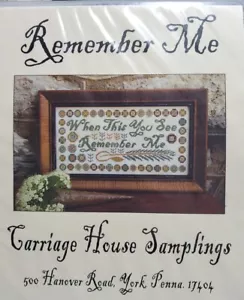 Carriage House Samplings REMEMBER ME Kreuzstichkarte - Bild 1 von 3