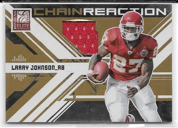 Larry Johnson 2009 Elite Football Chain Reacton Jersey #25  Ser#75/299 - Image 1 of 1