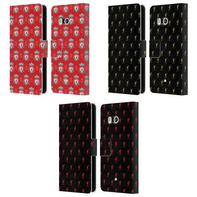 LIVERPOOL FC CREST & LIVER BIRD PATTERNS PU LEATHER BOOK CASE FOR HTC PHONES 1 - Image 1 of 4