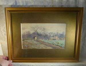 Antique Signed Farming Watercolour Painting Wilmot Pilsbury RWS (1840-1908) 1878 - Picture 1 of 12