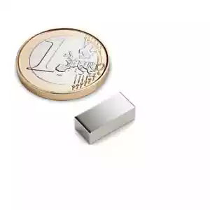 Juego de 10 imanes cuadrados 13x6x4 mm neodimio niquelado - superimán N38 - Imagen 1 de 3