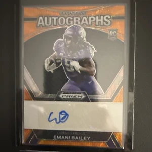 2024 Panini Prizm Draft Picks - Orange Wave Prizm Emani Bailey /75 (AU, RC) - Picture 1 of 3