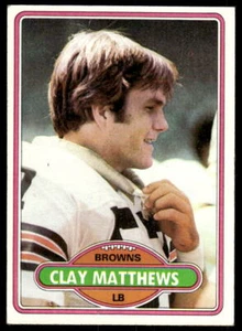 1980 Topps #418 Clay Matthews RC Cleveland Browns - Picture 1 of 2