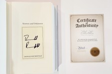 DONALD RUMSFELD Signed Book - Known and Unknown: A Memoir by Collectible - COA