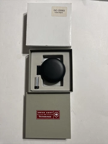 Swiss Army VICTORINOX Dual Time Travel Alarm Clock NEW IN BOX Cover