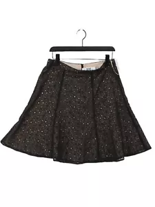Pepperberry Women's Midi Skirt UK 12 Black Polyester with Other A-Line - Picture 1 of 5