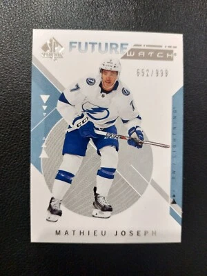 2018-19 SP Authentic MATHIEU JOSEPH #209 #ed 652/999 Future Watch Rookie RC - Image 1 of 2