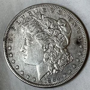 1884 S Morgan Dollar XF/AU Details (cleaned) B02 - Picture 1 of 2
