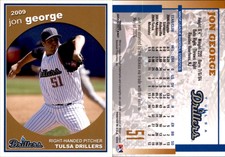 Jon George 2009 Grandstand Tulsa Drillers #NNO Card *AutographDen*