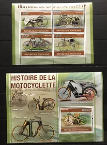 History of Motorcycles / Retro Style - Timbres - stamps Togo - MNH** AK2 - Picture 1 of 1